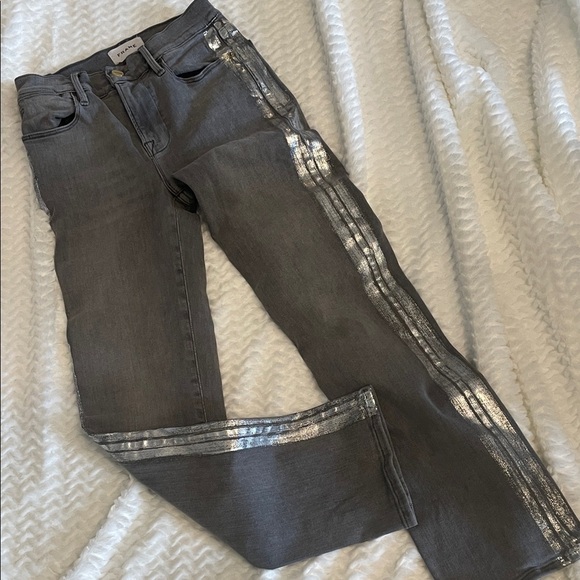 Frame Denim Denim - Silver-Accented Gray Women Jeans frame brand size 24
